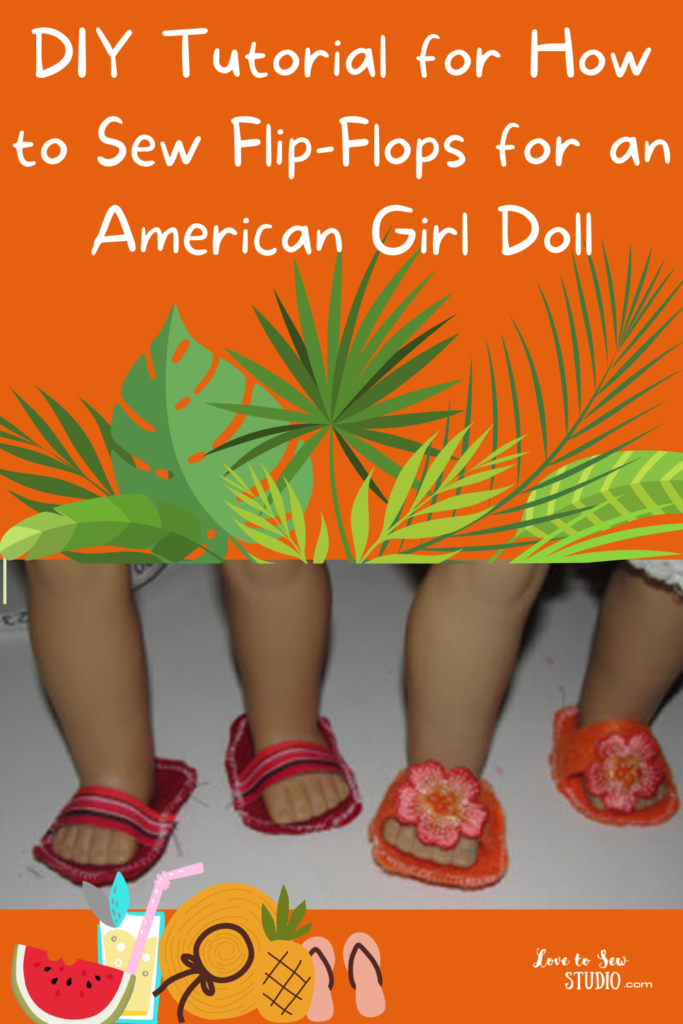 fabric American girl doll sandals