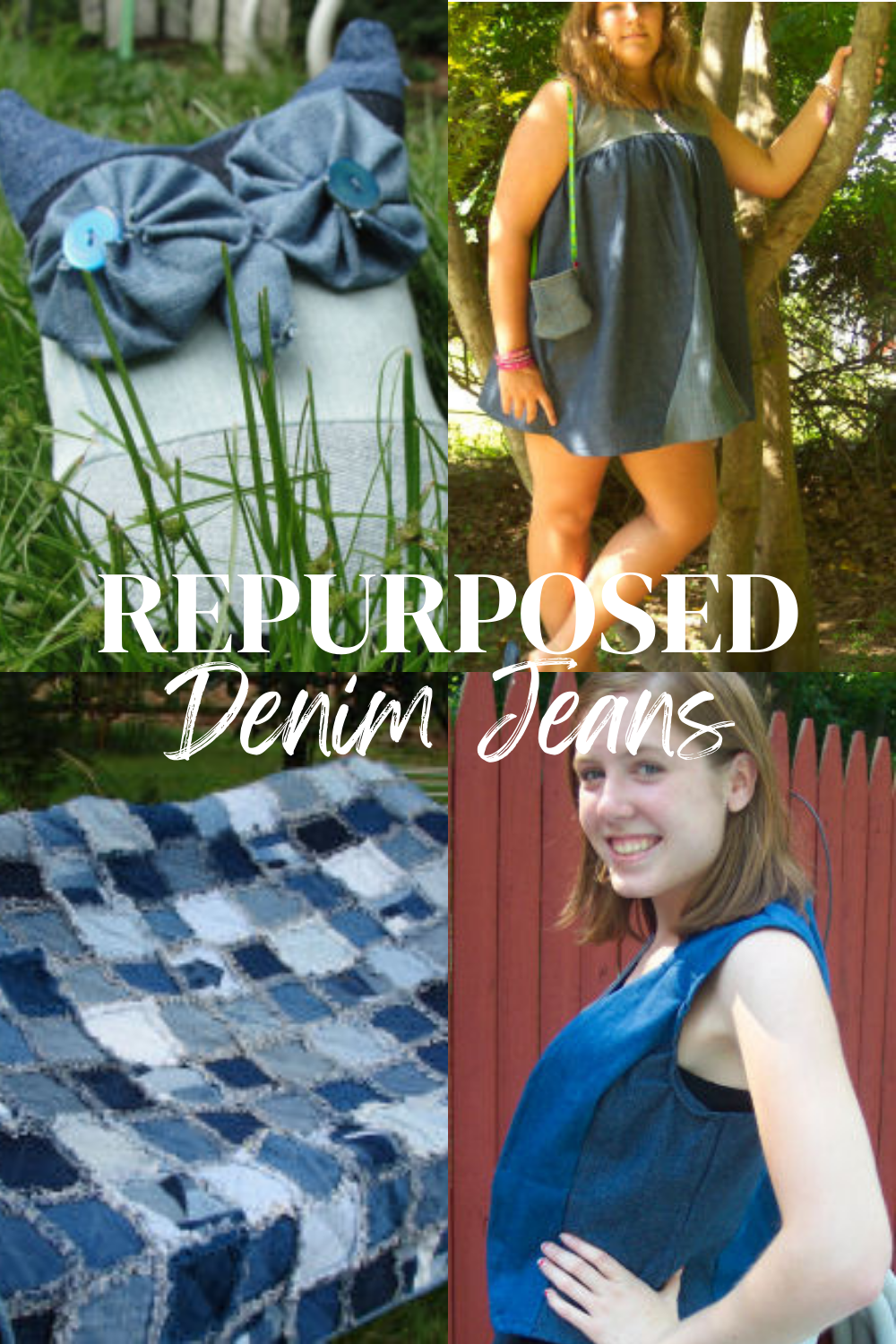I made a patchwork denim dress/ SEW with me! (great way to recycle denim) 